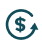 Circular icon with dollar‑sign arrow
